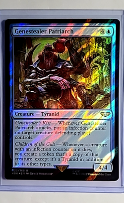 2022 MTG Magic the Gathering Warhammer 40k Surge Foil #22 Genestealer Patriarch - Image 1