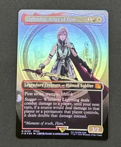 Lightning, Army of One (0320) (Borderless) Final Fantasy Foil - Image 1