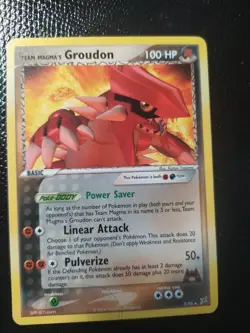 Team Magma's Groudon 9/95 (Not Celebrations) Pokemon 2004 Vintage Non Holo LP - Image 1