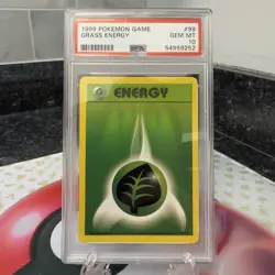 1999 Pokemon TCG Grass Energy #99 Base Set PSA 10 Gem Mint - Image 1
