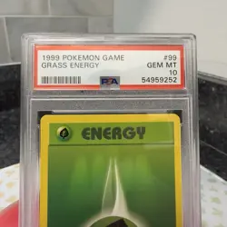 1999 Pokemon TCG Grass Energy #99 Base Set PSA 10 Gem Mint - Image 2
