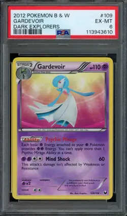 Pokemon Gardevoir Holo 2012 B&W Dark Explorers #109 PSA 6 EX-MT - Image 1