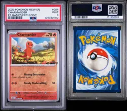 PSA 9 Charmander 004/165 EB GAMES Reverse 151 Promo Stamp Pokemon TCG Aus Mint - Image 3
