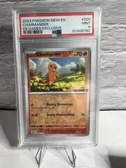 PSA 9 Charmander 004/165 EB GAMES Reverse 151 Promo Stamp Pokemon TCG Aus Mint - Image 4