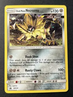 Dusk Mane Necrozma SM124 Sun & Moon Ultra Rare Holo Promo Pokemon Card NM - Image 1