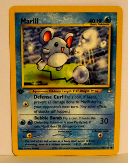POKEMON NEO GENESIS MARILL 66/111 1ST EDITION Common near mint - Image 1