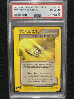 2003 Pokemon Skyridge Mystery Plate A 133/144 PSA 10 Gem Mint - Image 1
