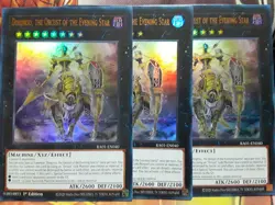 Yugioh Dingirsu, the Orcust of the Evening Star X3 Ultra RA01-EN040 NM Playset - Image 1