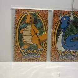 Pokemon Dragonite & Dragonair nonholo Lot of 3 1999 Topps Ungraded. 149 Die Cut - Image 2