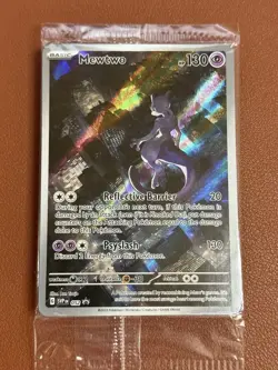 MEWTWO SVP 052 Scarlet Violet 151 Promo Illustration Rare Pokemon Card SEALED - Image 2