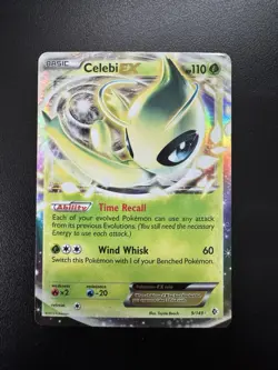 Celebi EX 9/149 Ultra Rare Boundaries Crossed Pokemon TCG Card 2012 MP - Image 1