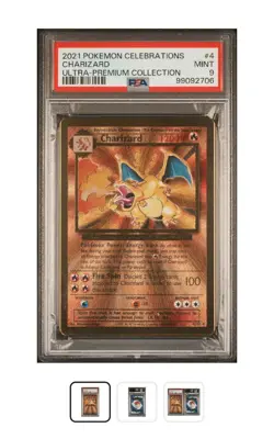 Pokemon Card Charizard 4/102 Gold Metal Celebrations PSA 9 UPC 25th Anniversary - Image 5