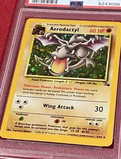 Pokemon TCG 1999 Aerodactyl Fossil Set Holo Card 1/62 PSA 6 EX-MT - Image 5
