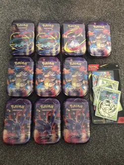 Pokemon TCG - Mega Evolution Mini Tins x 10 New & Sealed ✅ x 1 blister pack ✅ - Image 1