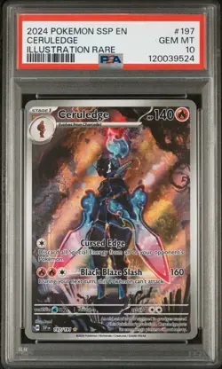2024 Pokemon CERULEDGE #197 Surging Sparks- PSA 10 GEM MINT Illistration Rare - Image 1