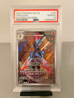 2024 Pokemon CERULEDGE #197 Surging Sparks- PSA 10 GEM MINT Illistration Rare - Image 4