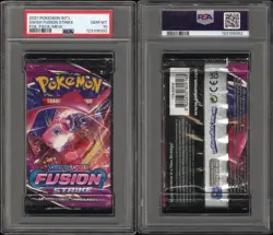 Pokemon Sword & Shield Fusion Strike Booster Pack Sealed Mew Art PSA 10 GEM MINT - Image 3