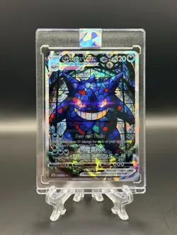 2023 Pokemon Gengar VMAX Stained Glass Design Fractal Glass ART CARD! - Image 1