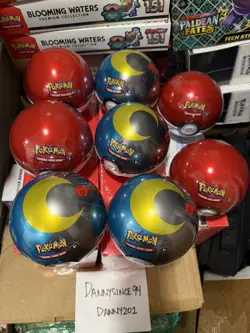 ? Pokemon TCG Pokeball and Moonball Tin LOT of 8 BRAND NEW SEALED ? - Image 4