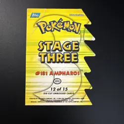Pokemon Topps Stage 3 #181 Ampharos 12 Of 15 TV Animation Card vintage card dye - Image 2