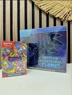Pokemon TCG - Phantasmal Flames ETB & Booster Bundle - Sealed Pokemon Bundle - Image 1