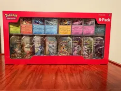 Pokemon TCG: Prismatic Evolutions 8-Pack Mini-Tin Set |Costco| Sealed - Image 1
