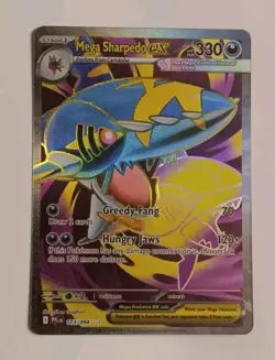 Pokemon TCG Mega Sharpedo Ex 113/094 MEGA EVOLUTION Phantasmal Flames NM - Image 1