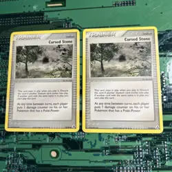 Cursed Stone 72/92 EX Legend Maker Pokemon Card Trainer Stadium Non-Holo 2 - Image 1