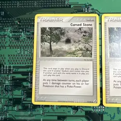 Cursed Stone 72/92 EX Legend Maker Pokemon Card Trainer Stadium Non-Holo 2 - Image 2