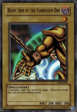 Right Arm of the Forbidden One EU Unl Ed Ultra LOB-E099 Yu-Gi-Oh! - Image 1