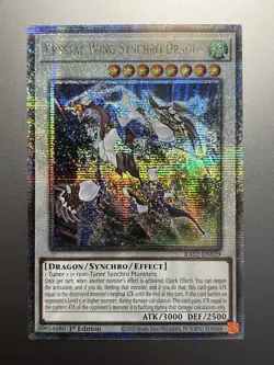 Yugioh - Crystal Wing Synchro Dragon Quarter Century Secret Rare RA02-EN029, NM - Image 1