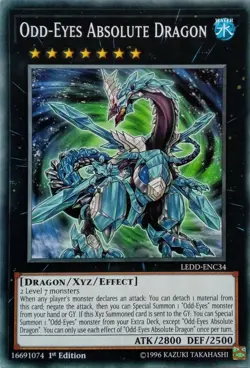 LEDD-ENC34 ODD-EYES ABSOLUTE DRAGON COMMON 1ST EDITION YuGiOh CARD - Image 1