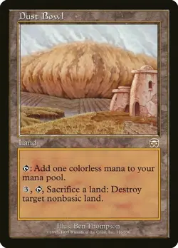 Dust Bowl - Mercadian Masques - Magic the Gathering RARE MTG TCG Card # 316 - Image 1