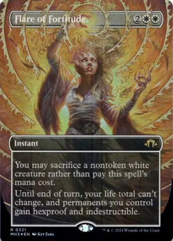 Flare of Fortitude (Borderless Foil) Modern Horizons 3 - Magic MTG NM - Image 1