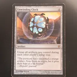 MTG Unwinding Clock New Phyrexia Card HP 164 Magic The Gathering Rare - Image 3