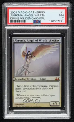 Akroma Angel of Wrath Magic: Duel Decks: Divine Vs Demonic PSA 7 2009 - Image 1