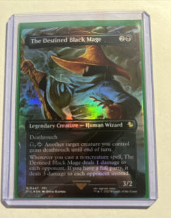 The Destined Black Mage Borderless Commander: FINAL FANTASY Foil + Bonus Rare!!! - Image 1