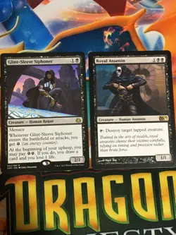 C5528 MAGIC GATHERING MTG ROYAL ASSASSIN 110 GLINT-SLEEVE SIPHONER RARE HP-DMG - Image 1