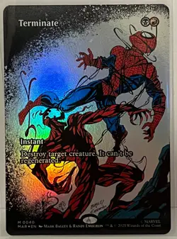 Terminate - Borderless FOIL - Magic The Gathering Spider-Man #40 Mythic, MINT! - Image 1