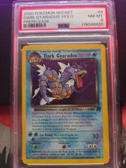Pokemon Rocket-Holo Dark Gyarados #8 PSA 8 Prerelease 2000 - Image 1