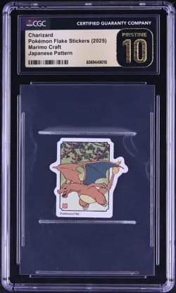 CGC 10 Pristine - Charizard Japanese Pattern Sticker - Pokemon Marimo Craft 2025 - Image 1
