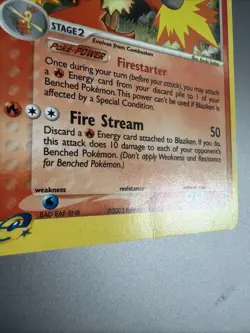 Pokemon Tcg Blaziken Ruby and Sapphire Holo Card 3/109 Mp - Image 3