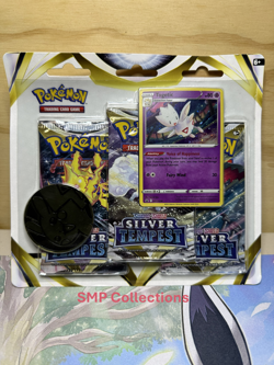 Pokemon Trading Card Game: Silver Tempest Booster 3 Pack Blister with Togetic 820650850967 - Image 1