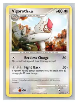Pokemon TCG Vigoroth 64/127 Platinum Normal MP - Image 1