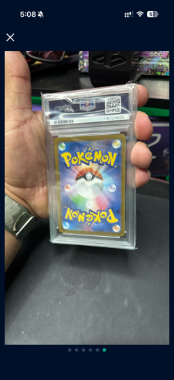PSA 10 GEM MINT Pokemon Japanese Heracross 072/071 AR Clay Burst sv2D Holo - Image 2
