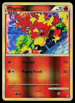 Pokemon Card - Magmar Unleashed 52/95 Reverse Holo - Image 1