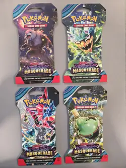 Pokemon Twilight Masquerade Sleeved Booster Packs X4 - Image 1