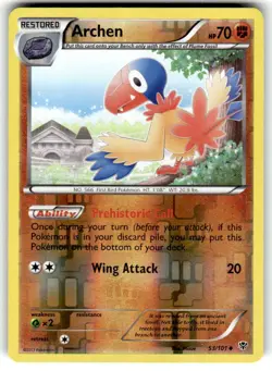Pokemon 2013 NM Archen 53/101 Plasma Blast REVERSE Card. - Image 1
