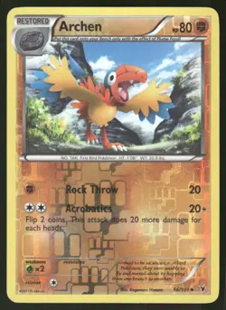 Pokemon Tcg Archen [Reverse Holo] #66 Pokemon Noble Victories LP - Image 1