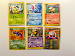 Pokemon Card Lot, Vintage, Fossil, EReader, 6 Cards - Image 1